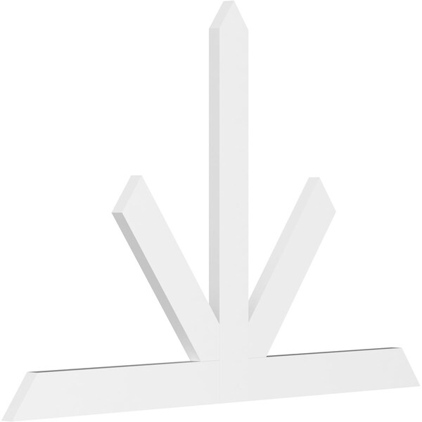 Ekena Millwork Saratoga Architectural Grade PVC Gable Bracket, 84"W x 56"H x 2"D x 6"F, 16/12 Pitch GBP084X56X0206SAR00 - main